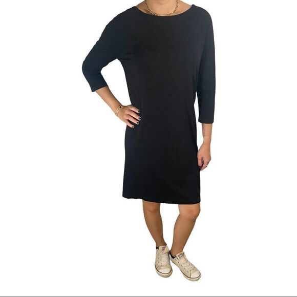 Casual Zara 3/4 Sleeve Black Dress - Picture 9 of 9